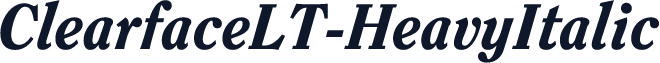 ClearfaceLT-HeavyItalic