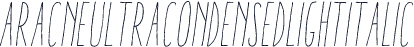 AracneUltraCondensedLightItalic
