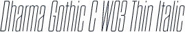 Dharma Gothic C W03 Thin Italic