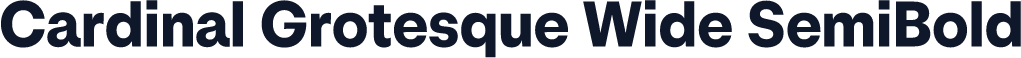 Cardinal Grotesque Wide SemiBold