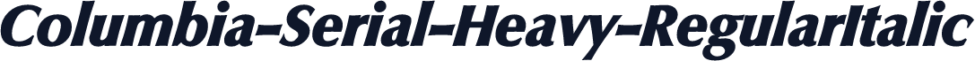 Columbia-Serial-Heavy-RegularItalic