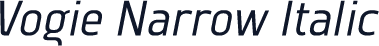 Vogie Narrow Italic