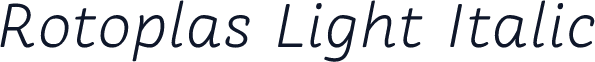 Rotoplas Light Italic