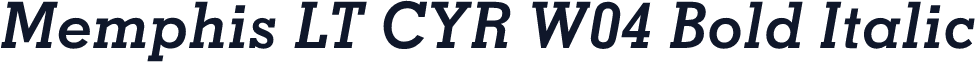 Memphis LT CYR W04 Bold Italic