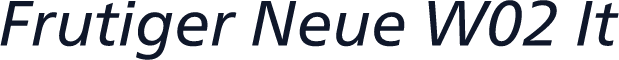 Frutiger Neue W02 It