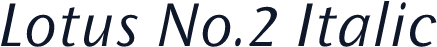 Lotus No.2 Italic