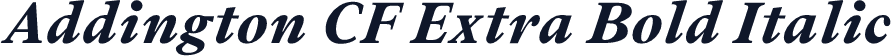 Addington CF Extra Bold Italic