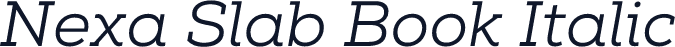 Nexa Slab Book Italic