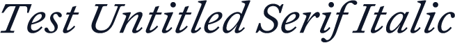 Test Untitled Serif Italic