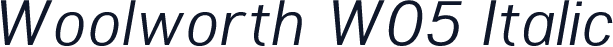 Woolworth W05 Italic