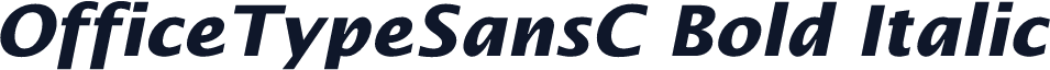 OfficeTypeSansC Bold Italic