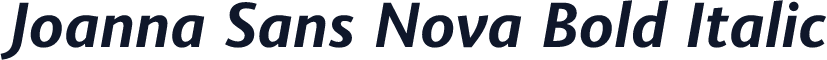 Joanna Sans Nova Bold Italic