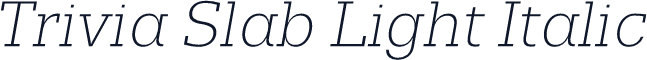 Trivia Slab Light Italic